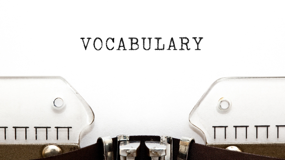 Vocabulary for the reading test