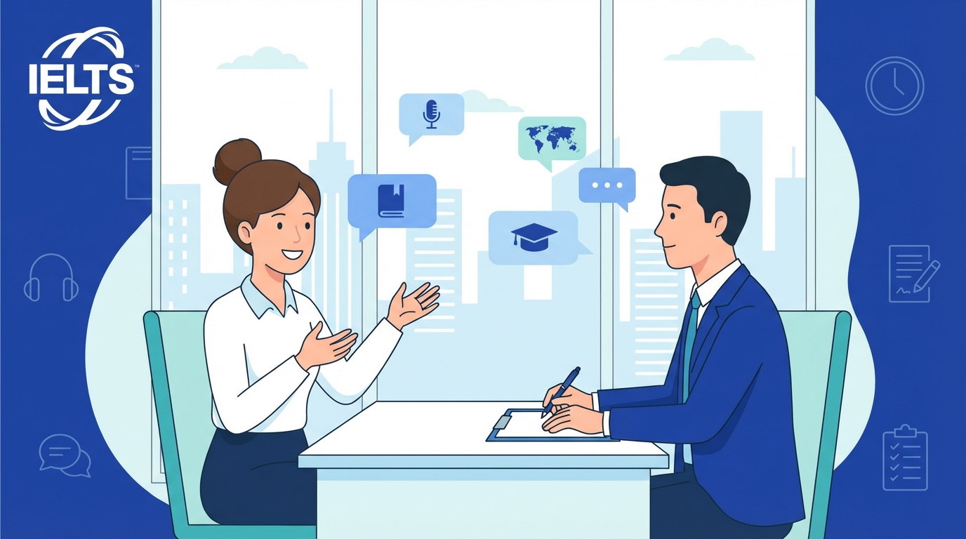 IELTS candidate describing an event to examiner