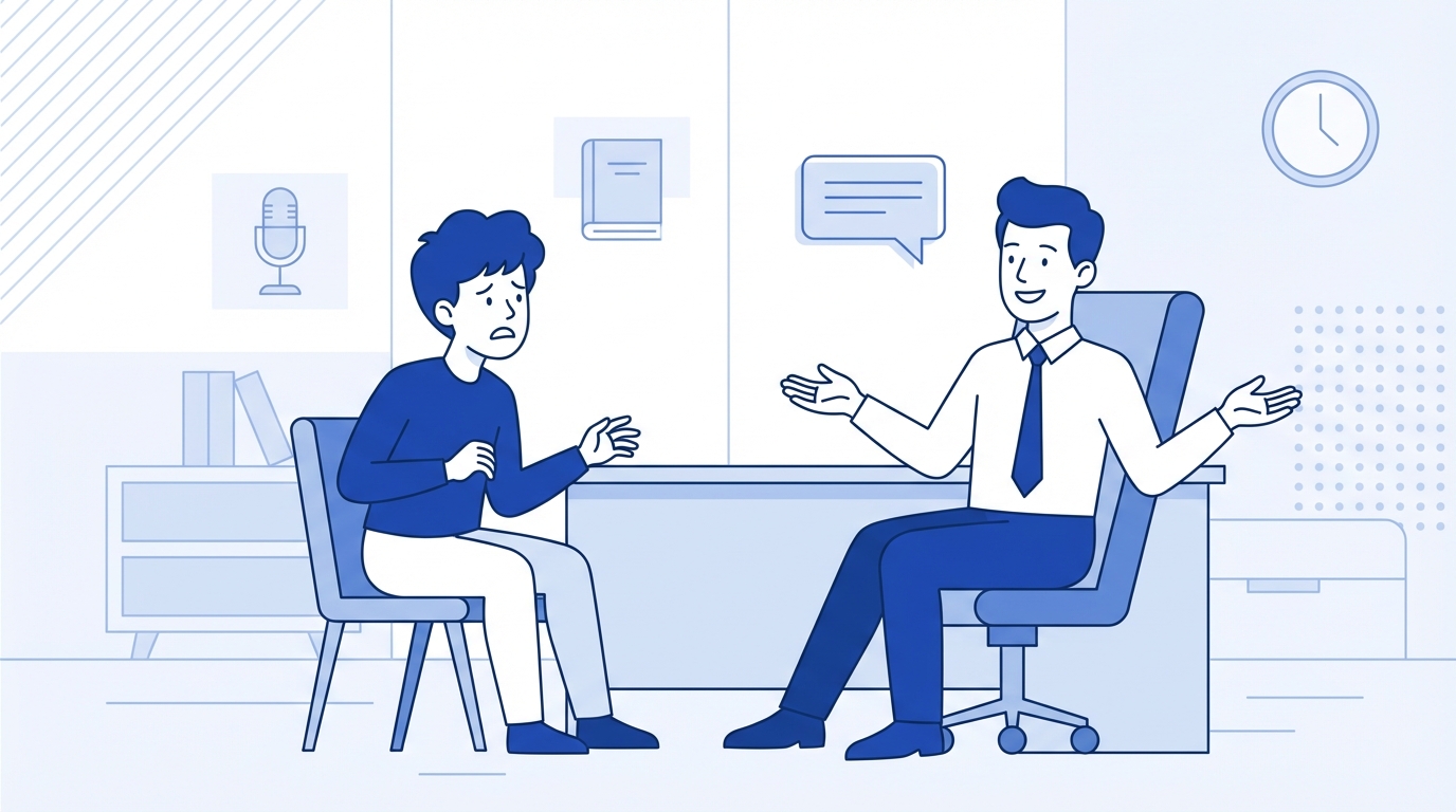 Student speaking confidently in IELTS exam