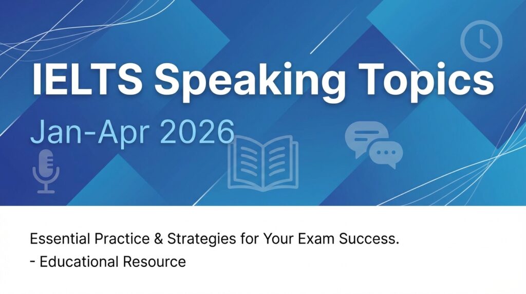IELTS Speaking Topics Jan-Apr 2026 - Simply IELTS