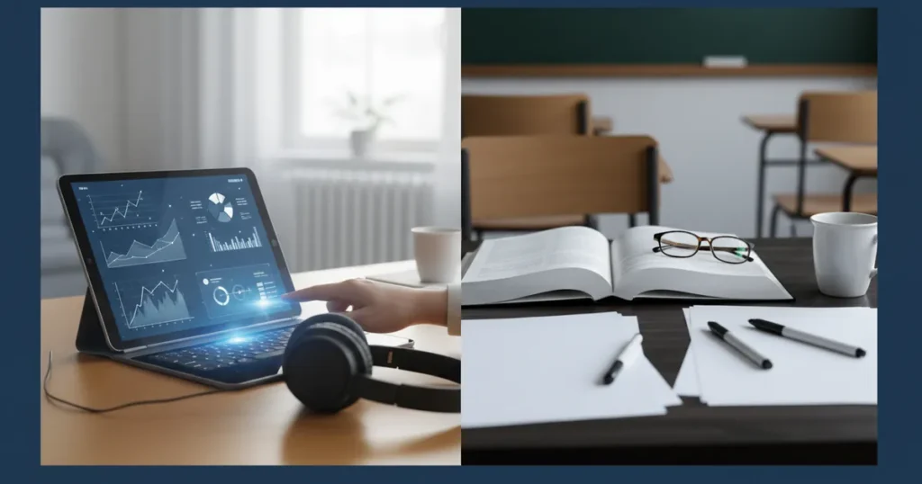 Digital learning vs traditional classrooms: IELTS Task 2 — IELTS Study Guide