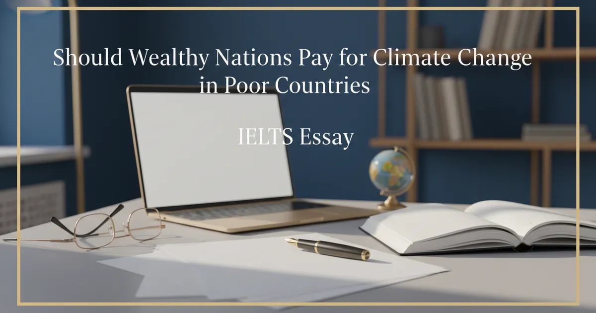 Should Wealthy Nations Pay for Climate Change in Poor Countries IELTS Essay — IELTS Study Guide